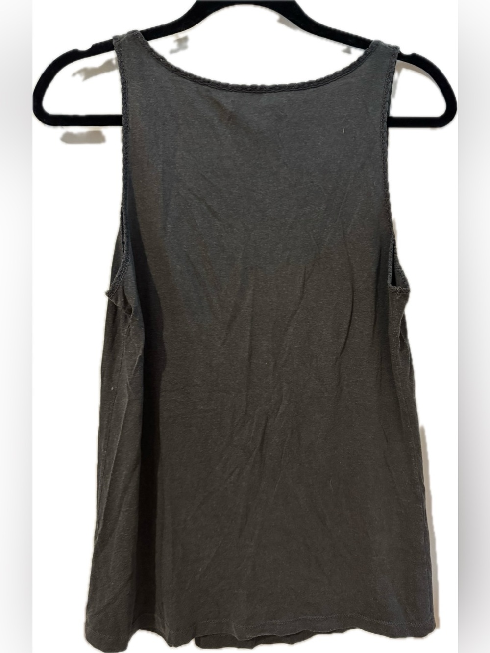 Zara Grey Tank Top with Multicolor Bead Embellishment - Picture 2 of 4